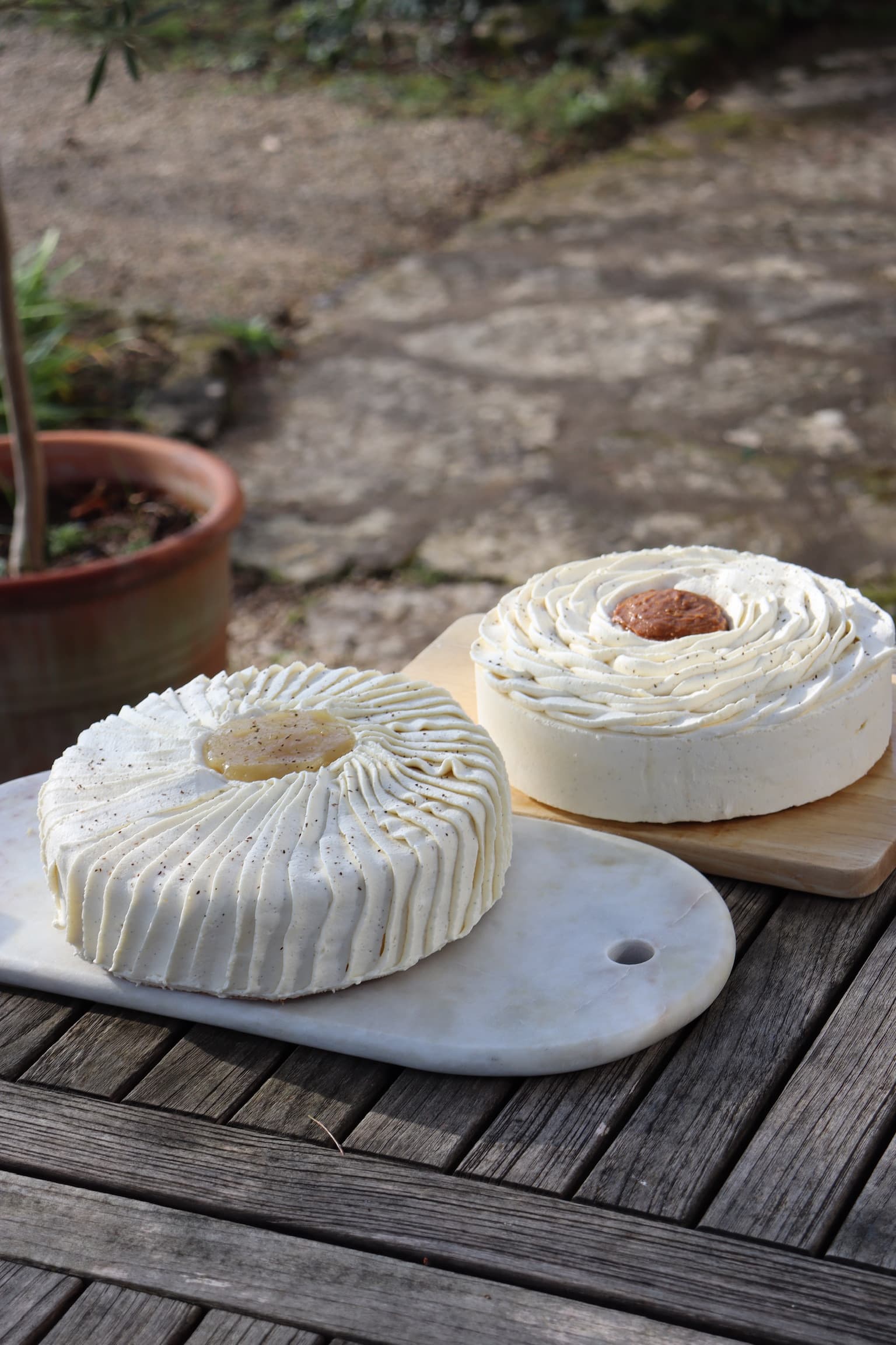Entremet poire vanille, détail